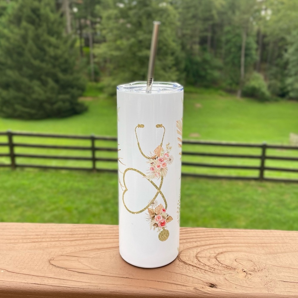 20 Oz Skinny Straight Tumbler - Nursing Design